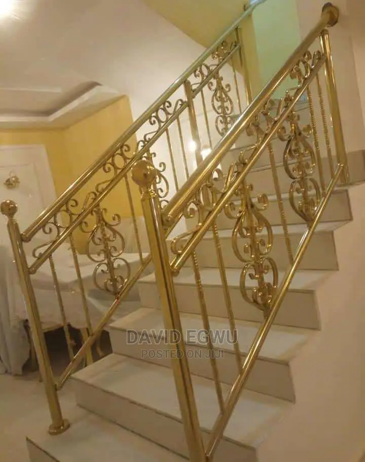 Gold Handrail for Staircase