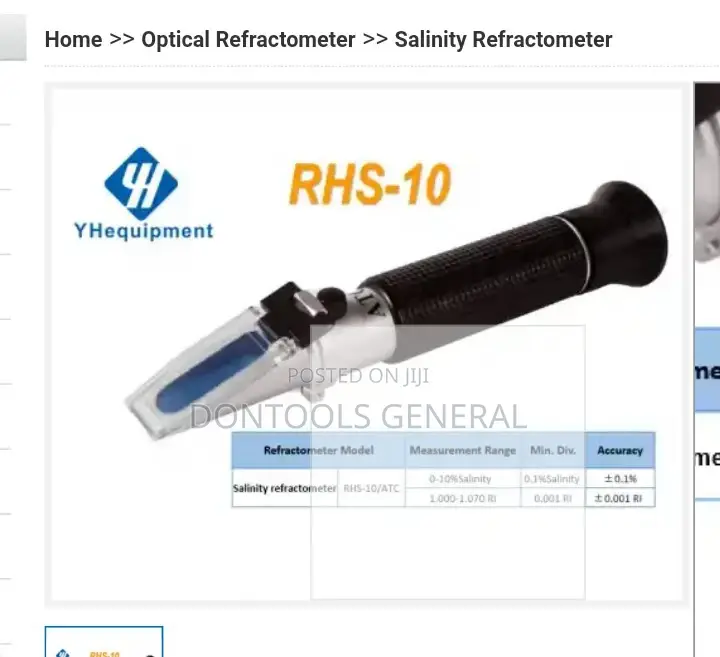 RHS-10 ATC Salinity 0-10% 1.000-1.070ri Optical Refractomete
