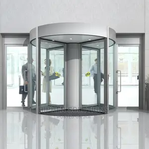Whole Glass Crystal Automatic Revolving Door