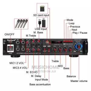 Dual Channels Portable Ceiling/Wall Speakers Amplifier