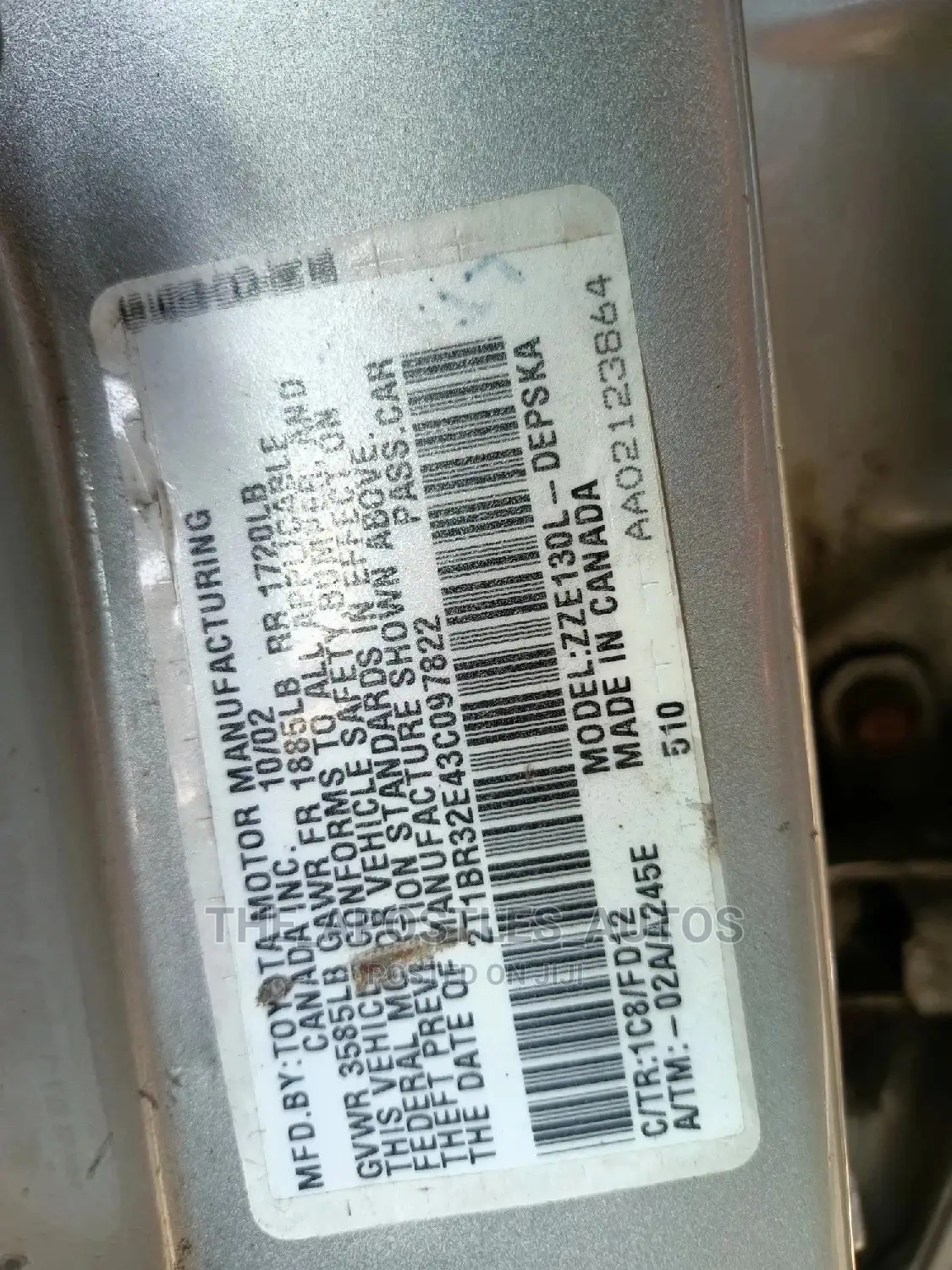 Toyota Corolla 2004 Silver