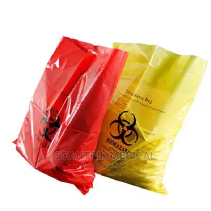 Yellow Biohazard Hospital Waste Garbage Bag