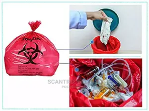 Black Hospital Biohazard Garbage Bags,
