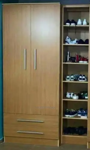 6 by 4 Ft Wardrobe With Shoe Rack - Solid Wood