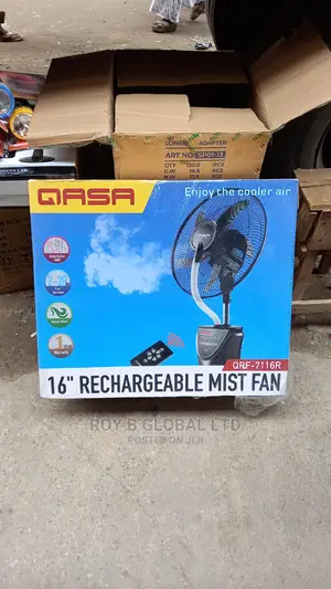 Qasa 16 Inches Rechargeable Water Mist Fan