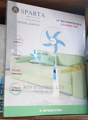 18" Rechargeable Standing Fan