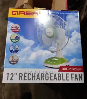 12" Rechargeable Table Fan