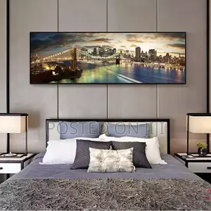 Night View of Brooklyn Breach Landscape Canvas Painting
