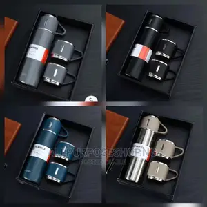 Double Layer 500ml Vacuum Flasks With Two Cups