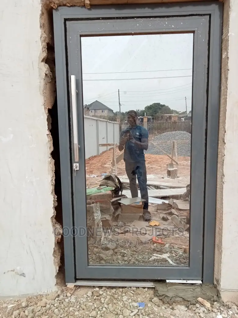 Aluminium Gray Swing Door
