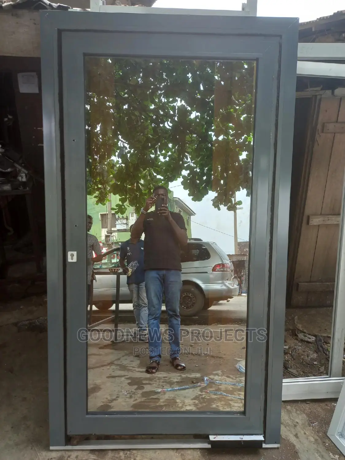 Aluminium Gray Swing Door