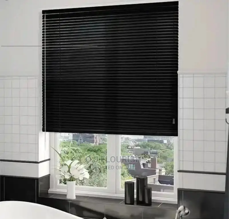 25mm Black Aluminium Window Blinds