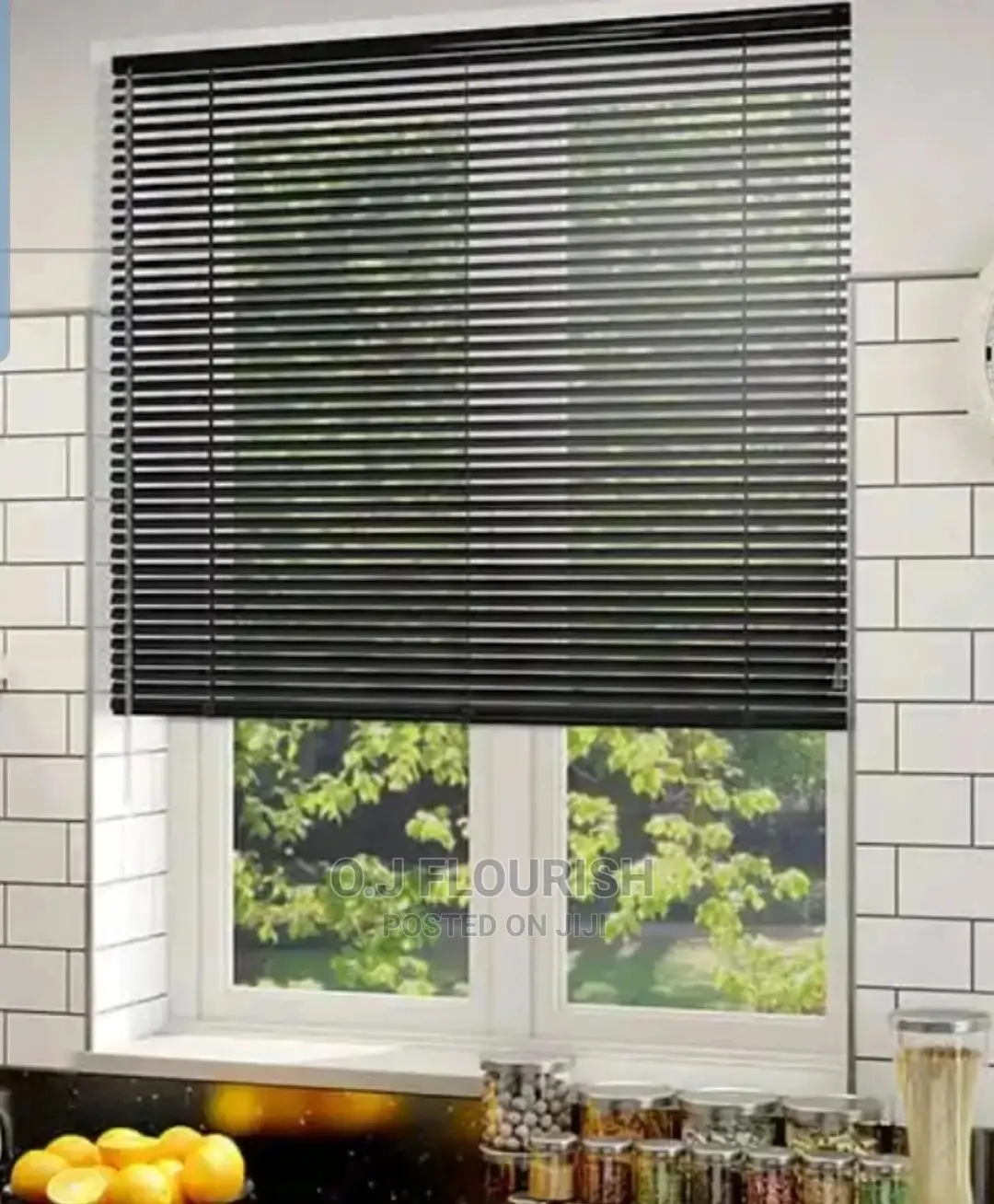 25mm Black Aluminium Window Blinds