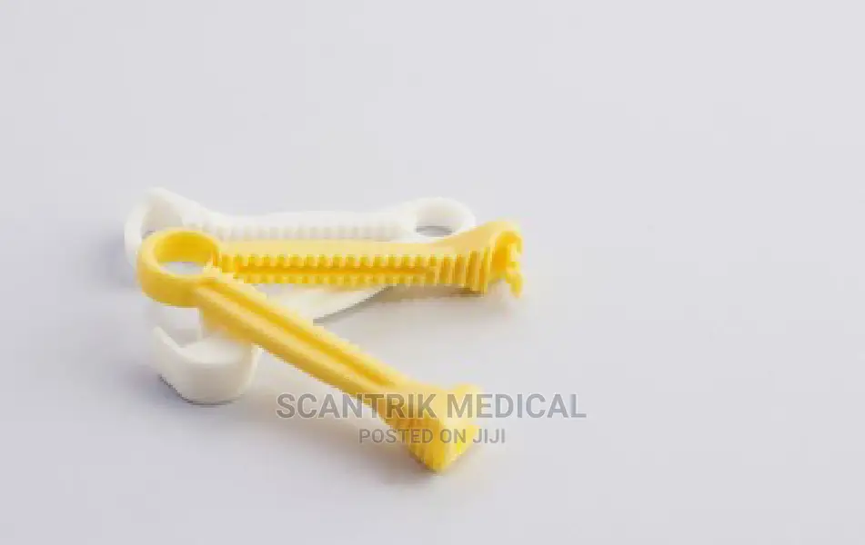 White Plastic Self Locking Umbilical Cord Clamp