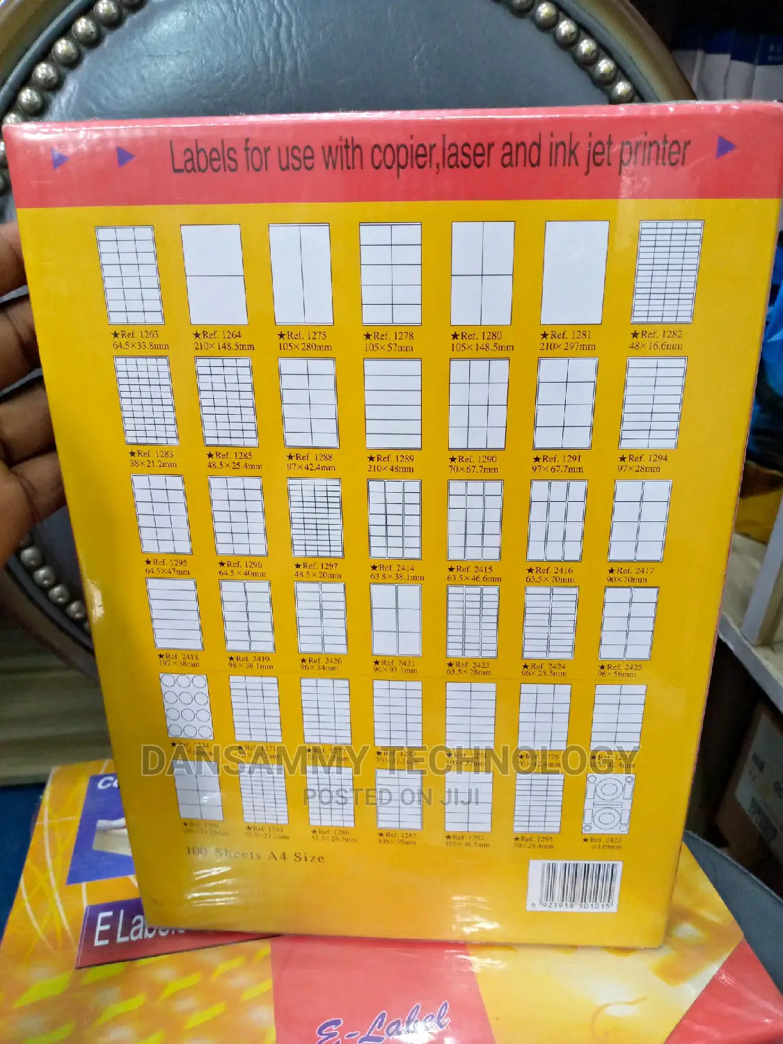 Barcode Sticker A4 Size