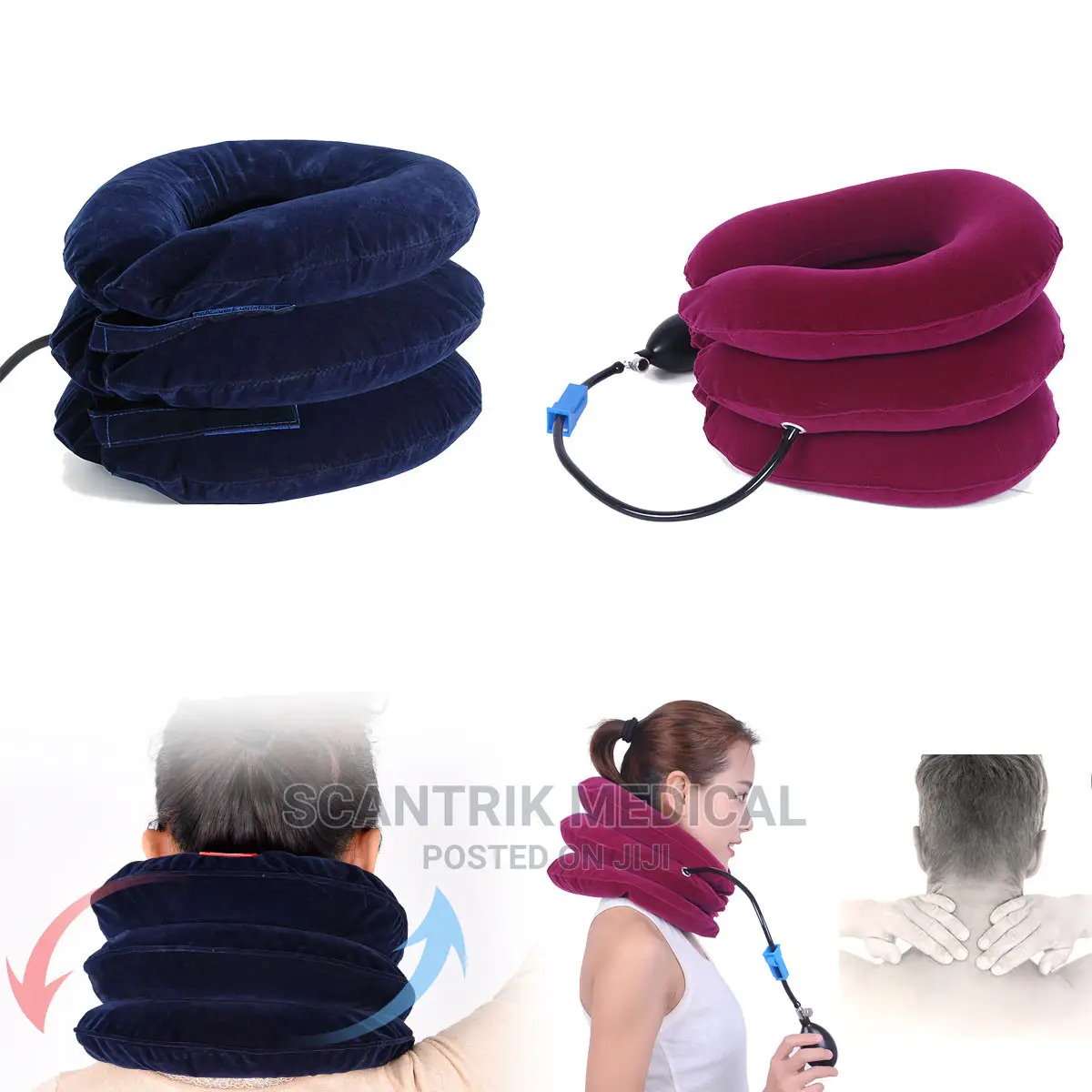 Cervical Neck Traction Device and Collar Brace