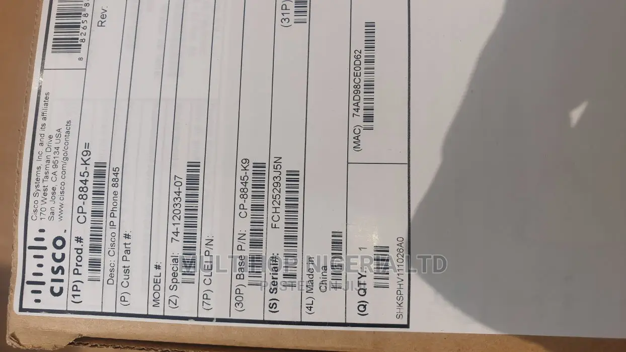 Cisco Cp-8845- Ip Phone
