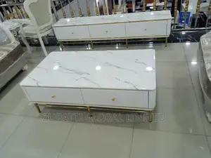 Royal Television Stand Double Drawer Wt Coffee Center Table