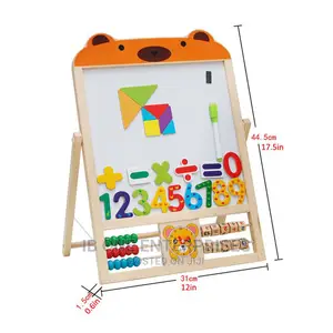 Magnetic Writing Board With Number Stickers and Tangram
