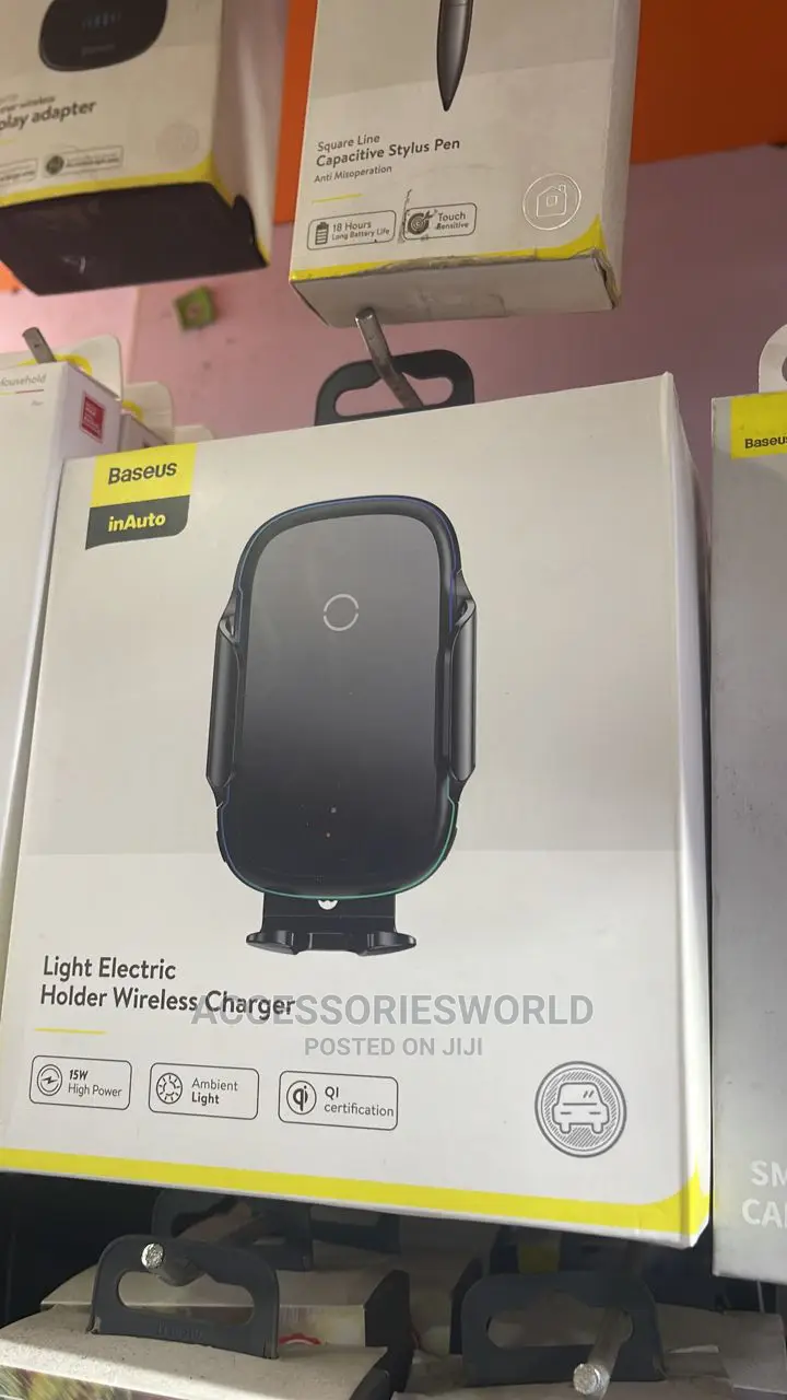 Baseus 15w Light Electric Holder Wireless Charger in Ikeja Vehicle