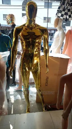 Full Body Male Gold Chrome Display MANNEQUINS