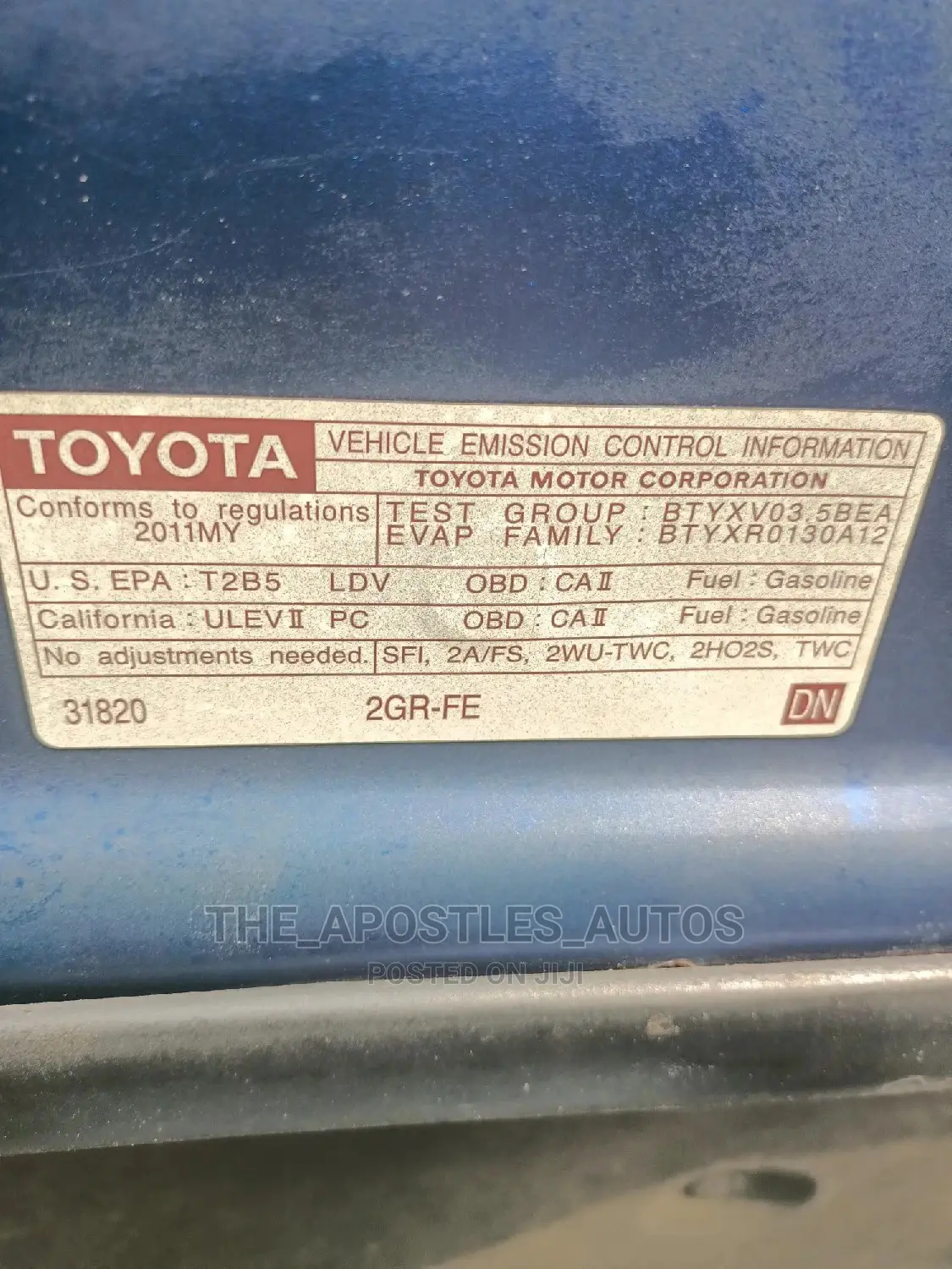 Toyota Camry 2011 Blue