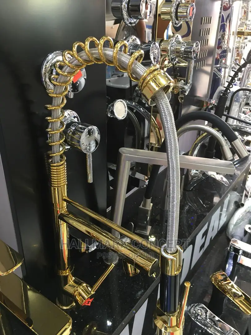Gold Plated Kitchen Sinks Mixer.