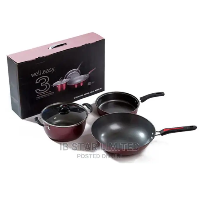 Free Delivery Non-Stick 3set Fried Pot Steak Saucepan