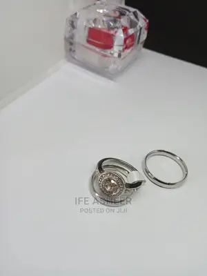 Couples Set Of Wedding Ring Inside A Ring 005 - Silver