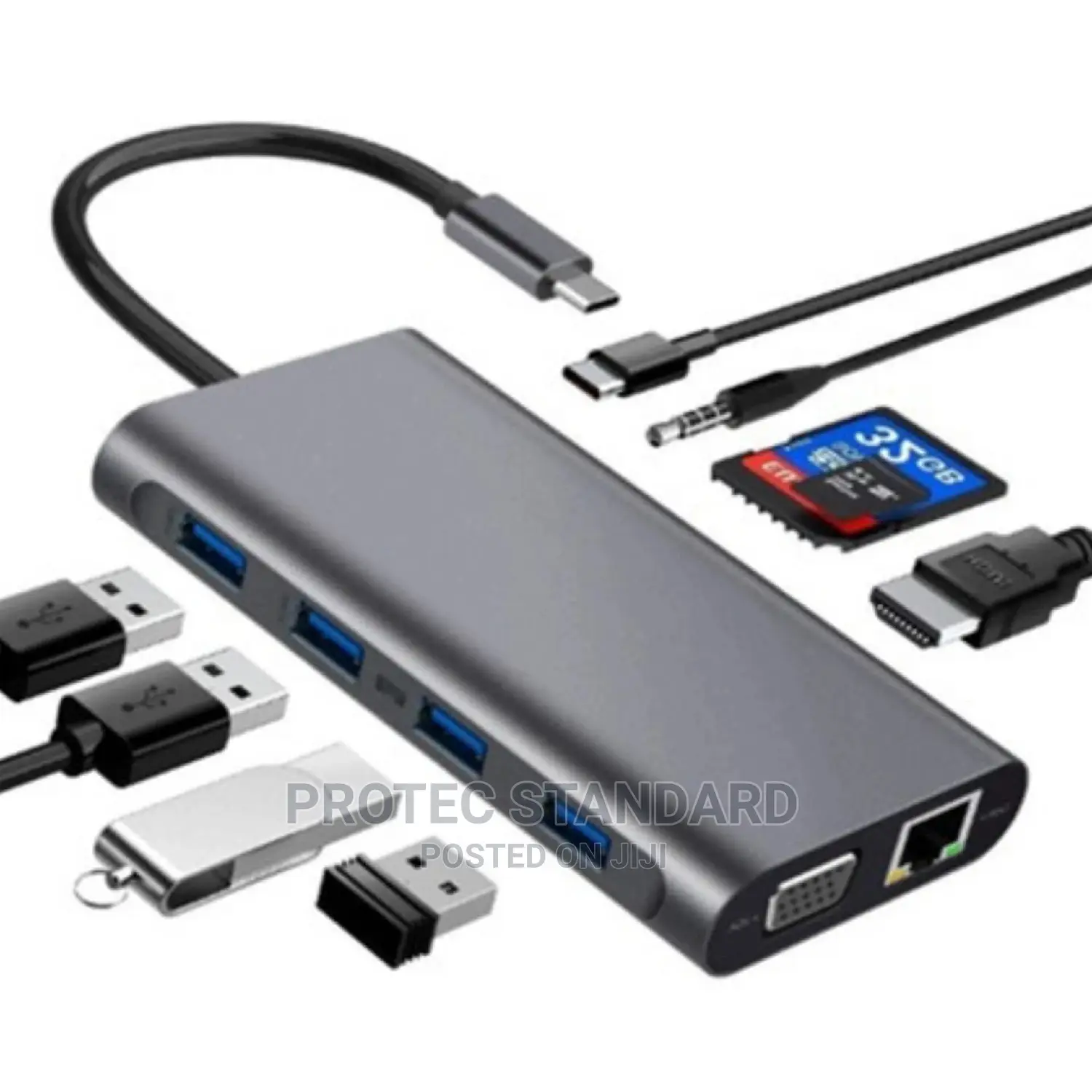 Type C Adapter to 11 in One