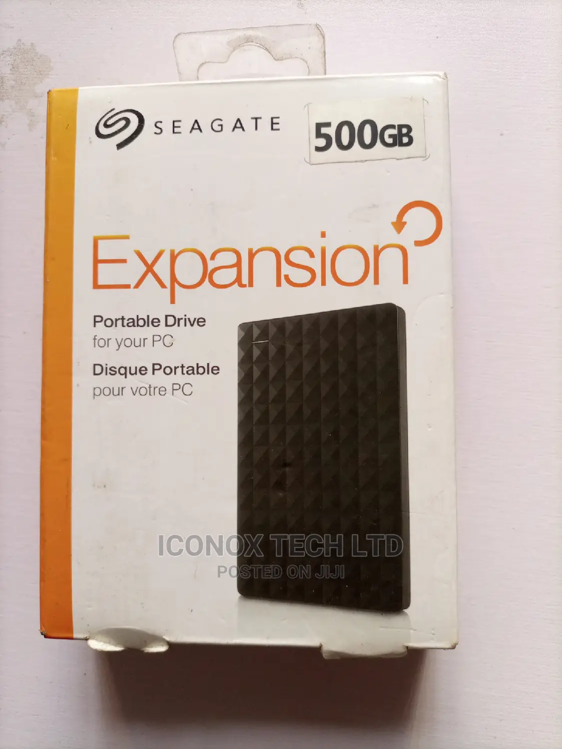 Seagate Expansion 500GB Portable External Hard Drive - Black