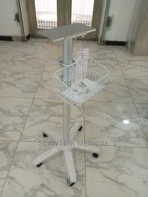 Patient Monitor Roll Stand With Basket