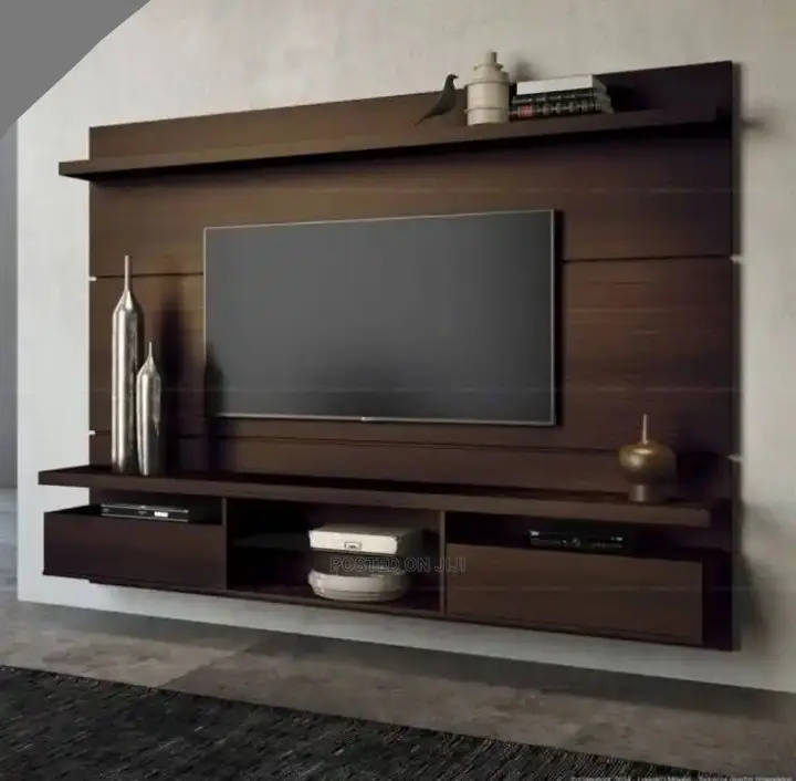 Smart Hangable Wall Tv Stand - Brown