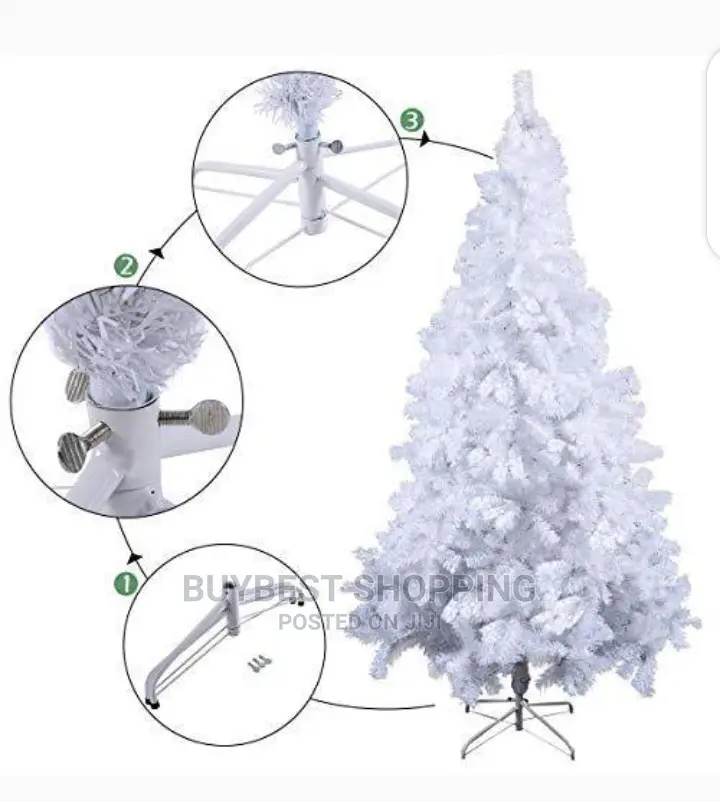 8ft, White Christmas Tree