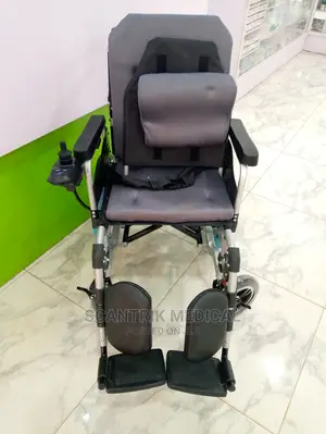 Folding Electric Wheelchair With a Steel