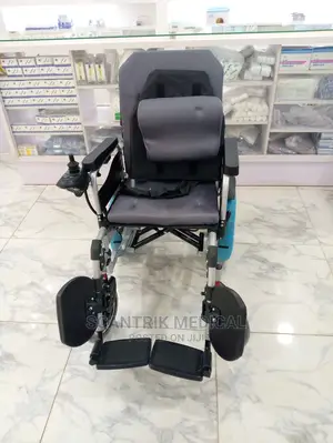 Wheelchair Electric Heavy Duty With Headrest, Folding