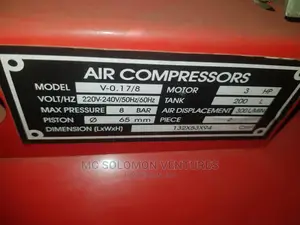 Original Air Compressor 3hp 200litre 8bar