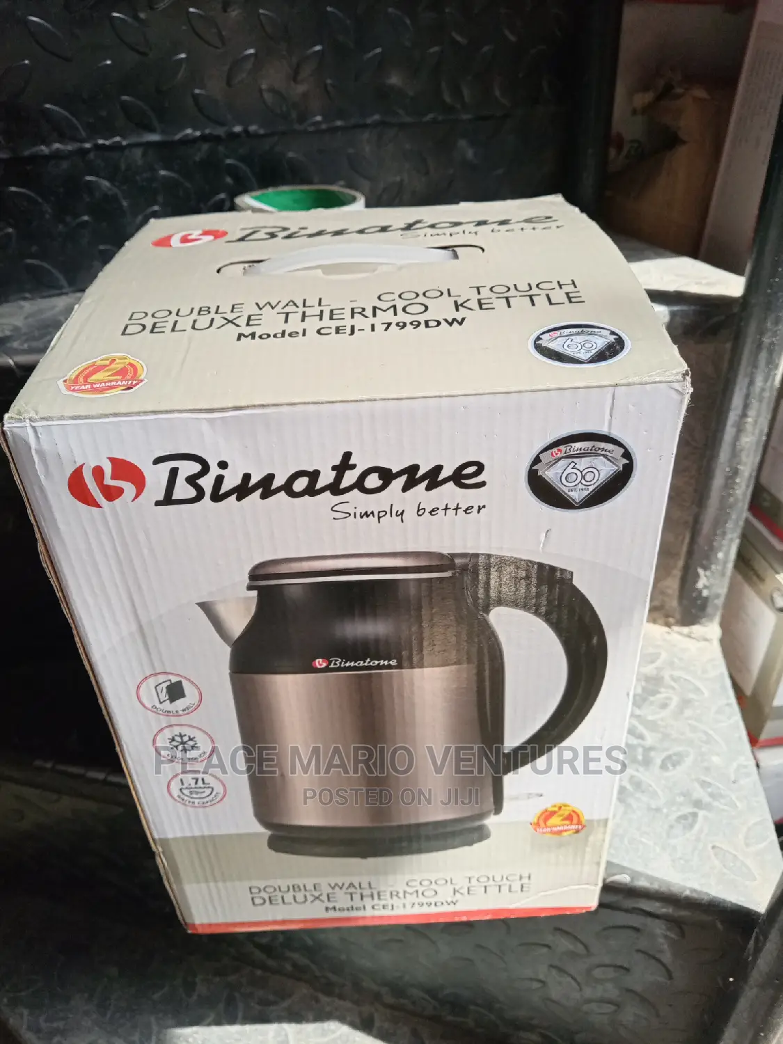 Binatone Electric Jug and Kettle With Double Surface 2years