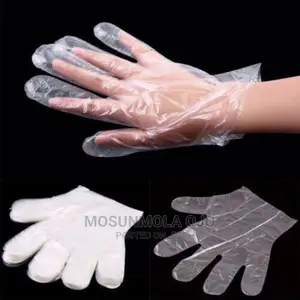 100pcs Clear Nylon Disposable Gloves