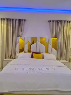Master Bedset. Gold Bed and White Bed Set.
