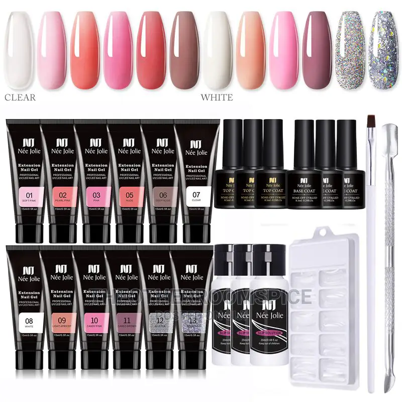 24pc Set Professional Polygel Solution Nail Art Design Tools