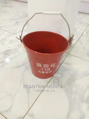 Safety Life 10 Liter Fire Sand, Water Metal Red Fire Bucket