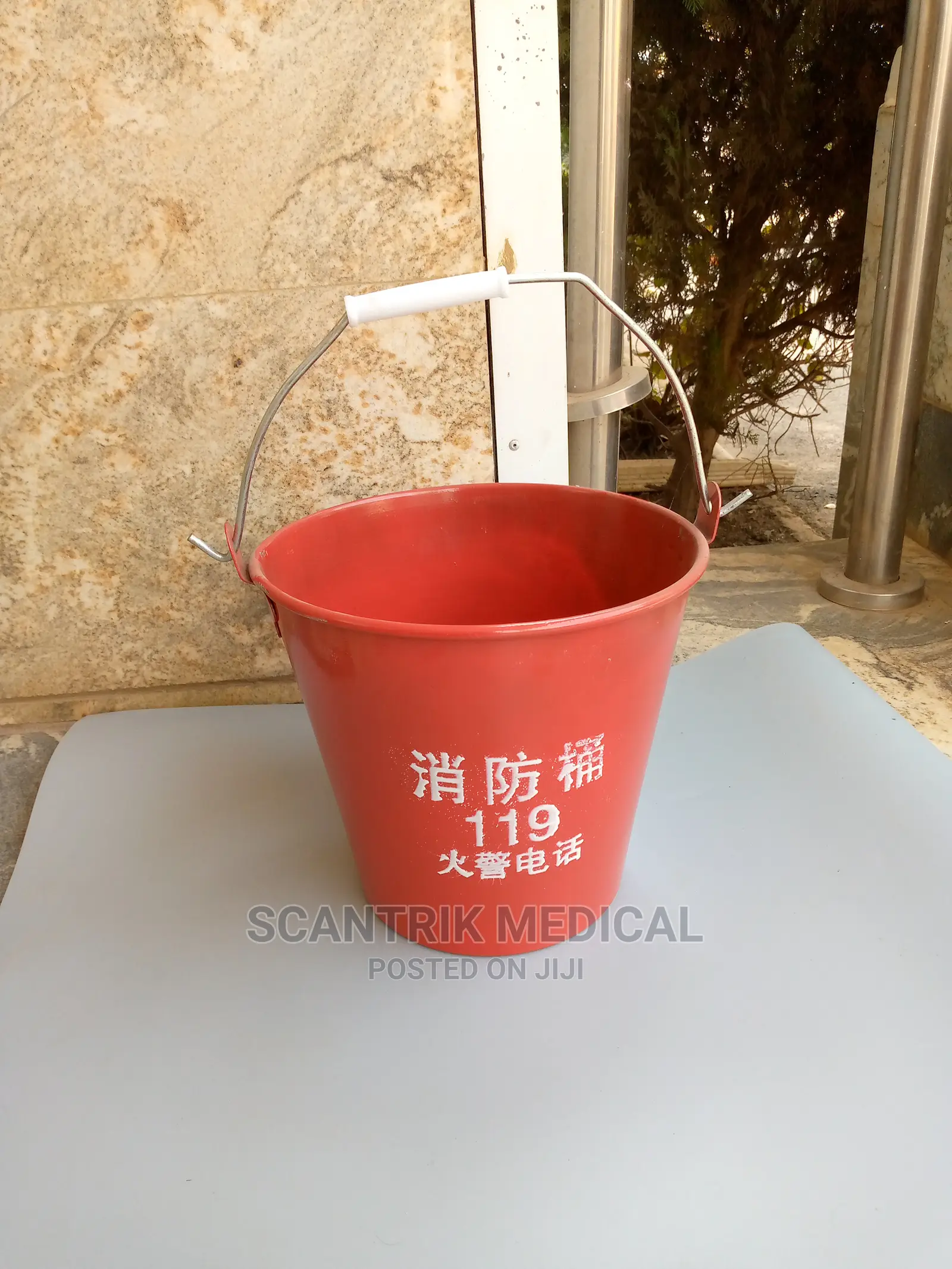 Red Fire Fighting Bucket