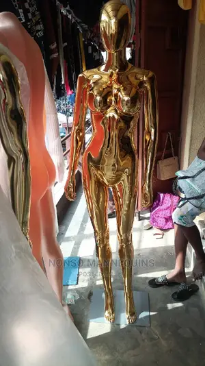 Size 8 Body With Big Breast Gold Chrome Female MANNEQUIN