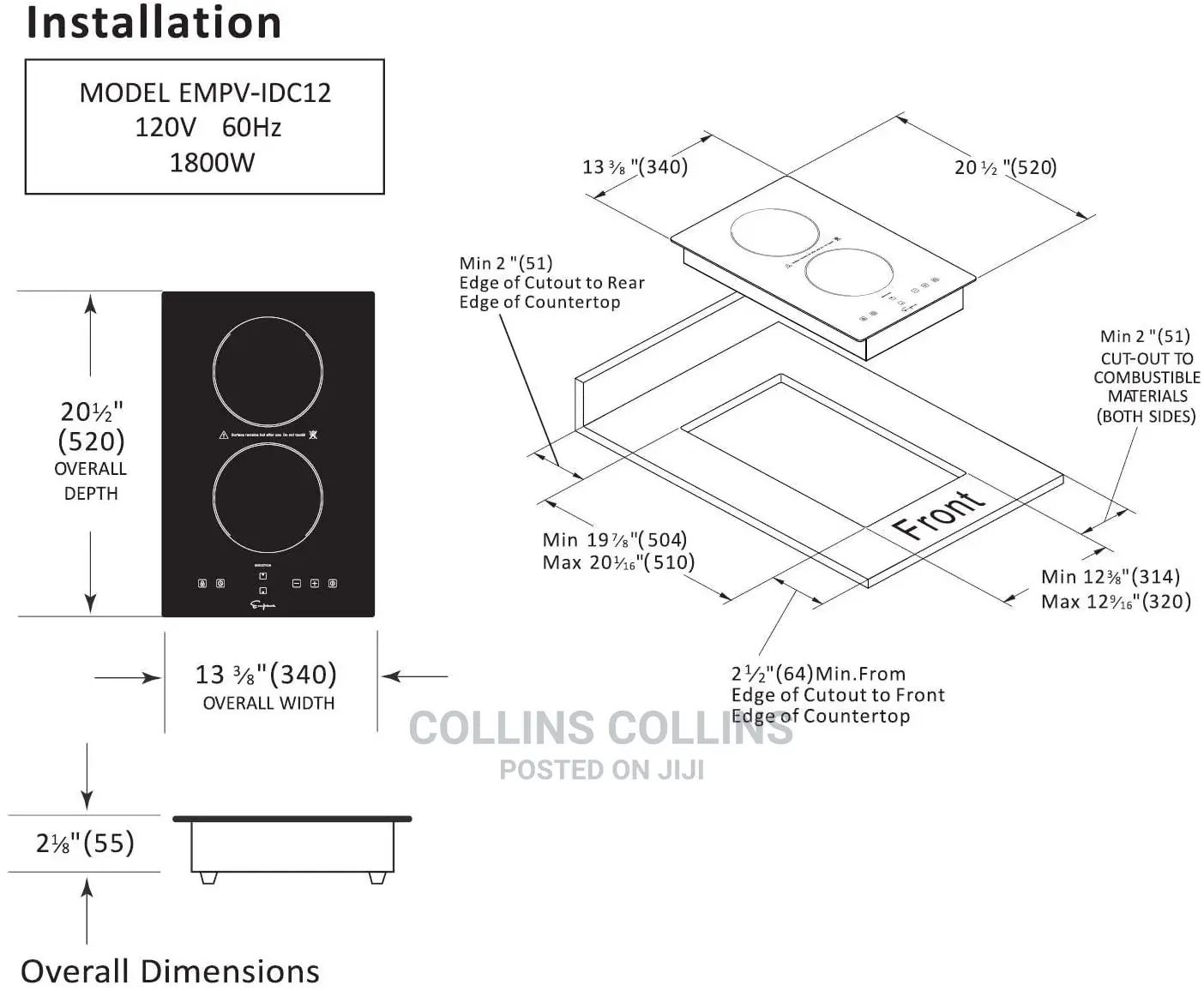 Elite 2 Burner Induction Hob