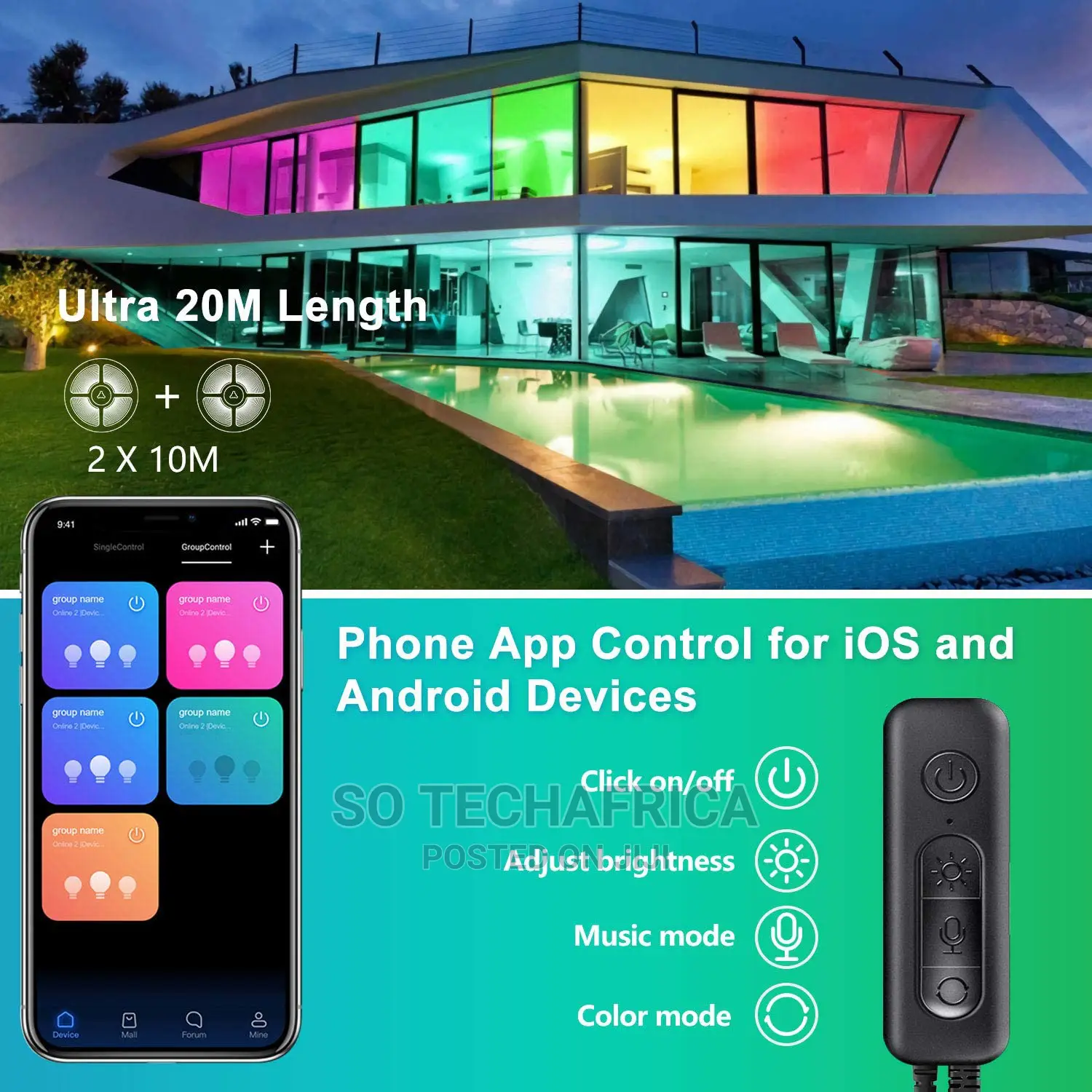 10m Dream Light Tuya Smart Strip Lights With Music