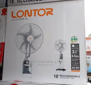 18" Lontor Water Mist Rechargeable Standing Fan