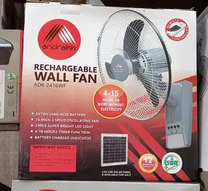 Andrakk Rechargeable Wall Fan 4-15 Hrs More