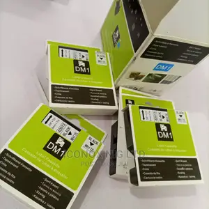 DYMO Compatible Dm1 12mm Black on White Label Tape