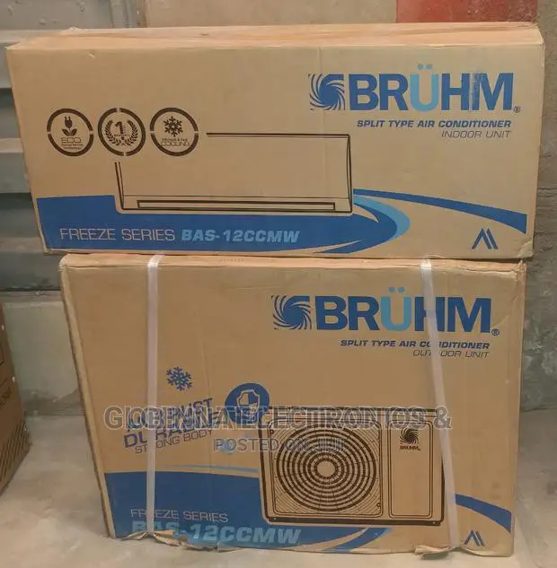 Brqnd New BRUHM 1.5HP Split Unit Air Condition(100% Copper)